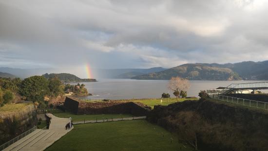 Vista desembocadura río Valdivia desde el Castillo de Niebla