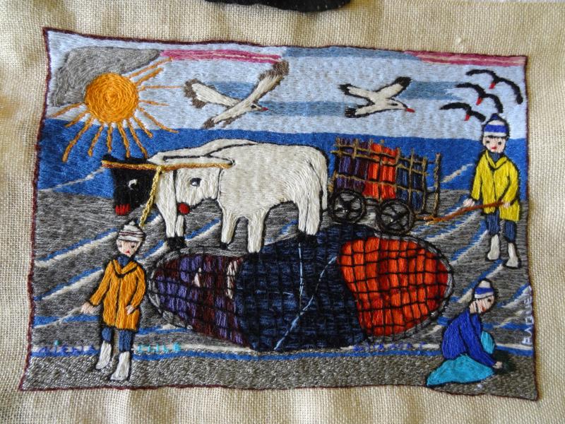 Recolección de la luga, obra de Raquel Barrientos