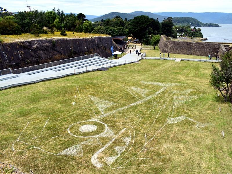 Obra a piso en el Gran Foso externo