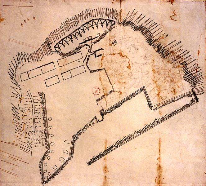 Plano del castillo de Niebla, 1830