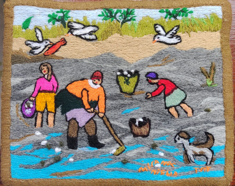 Lanigrafía patrimonial de Bordadoras de Miramar.